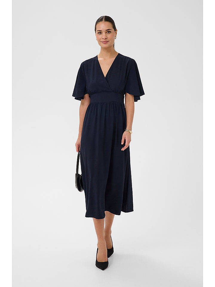 Kaffe Kleid in Dunkelblau - 38
