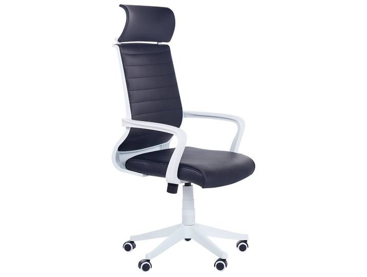 BÜROSTUHL Kunstleder Schwarz Leader