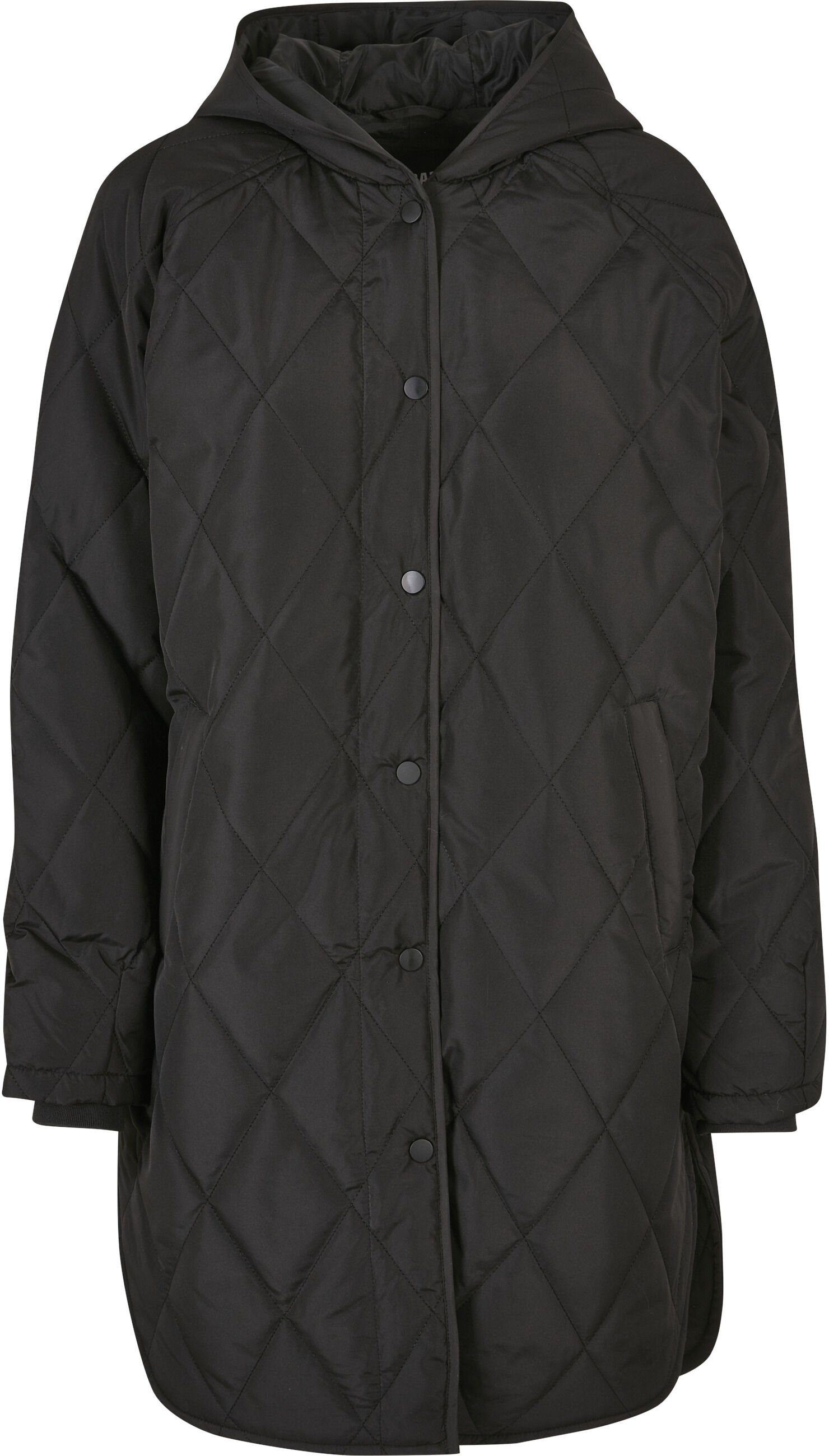 Allwetterjacke URBAN CLASSICS "Urban Classics Damen", Damen, Gr. XS, schwarz, 100% Polyester, unifarben, oversize, ohne Ausschnitt, Jacken