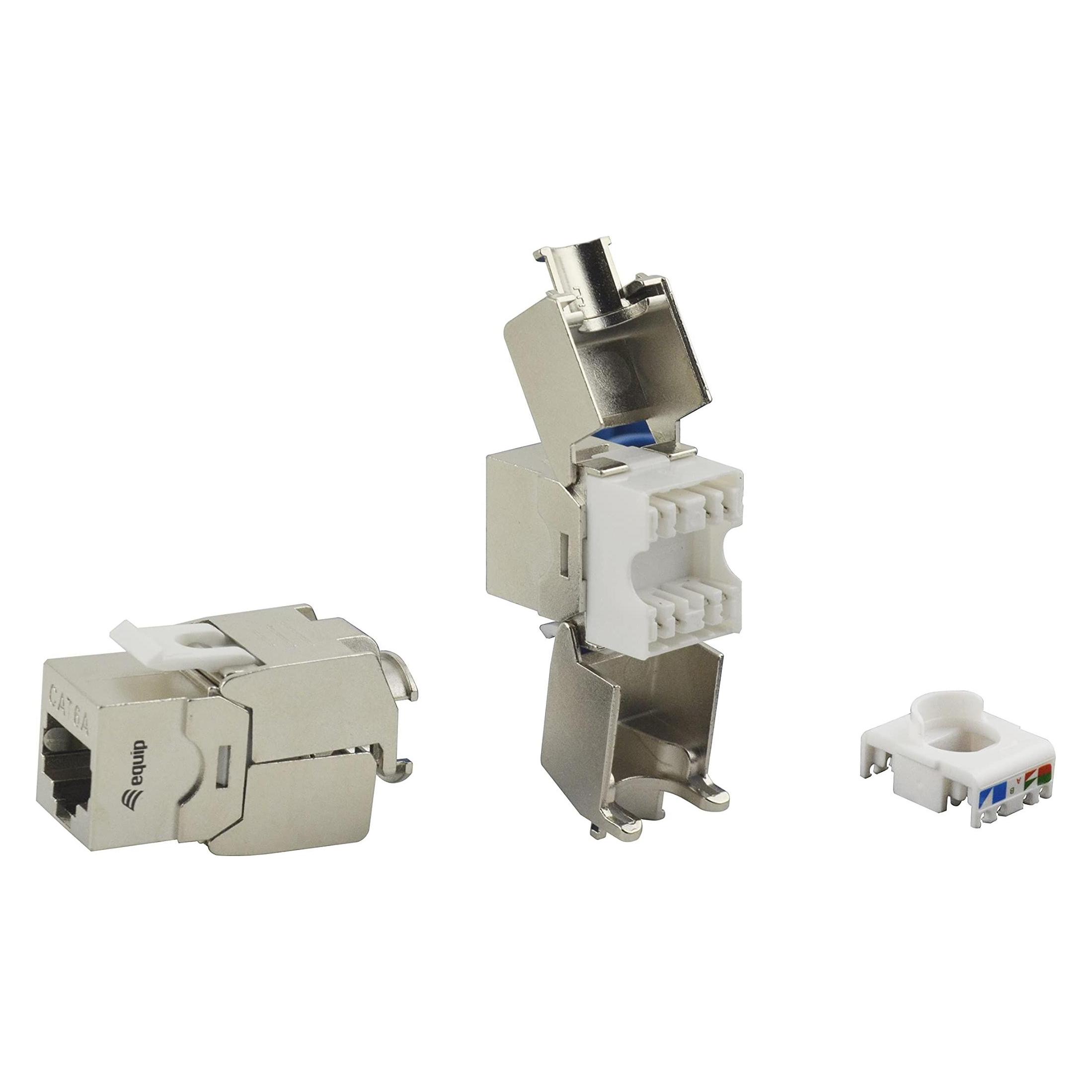 equip Keystone Jack geschirmt Cat.6A RJ45 8erSet Werkzeuglos (Keystone Modul) (767222)