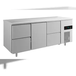 Wimar Gastro Edelstahl Kühltisch 1 Tür(mittig) 4 Schubladen 1865x700x850mm -2/+8°C 474L