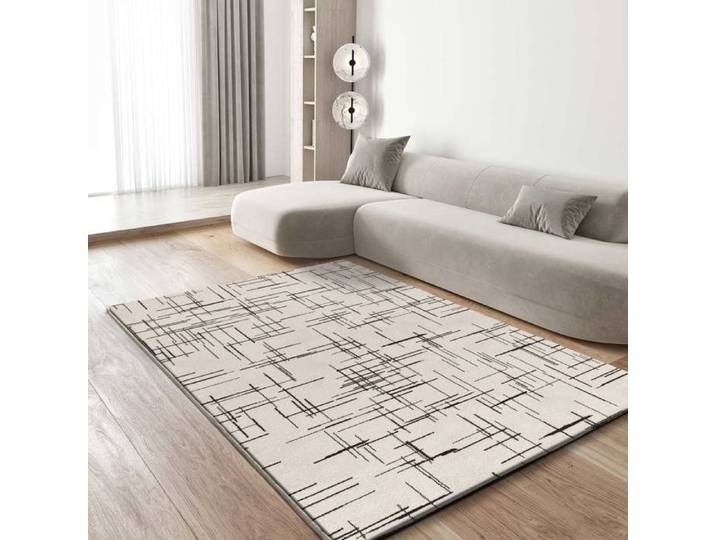 Tapis ATTICGO abstrait 133 x 190 cm RETRO 12890 blanc