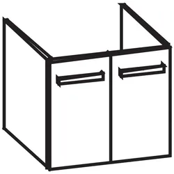 Artiqua 413 Waschtischunterschrank für Icon 124060, 124063, Weiß Hochglanz Select, 413-WU2T-K01-7160 413-WU2T-K01-7160-125