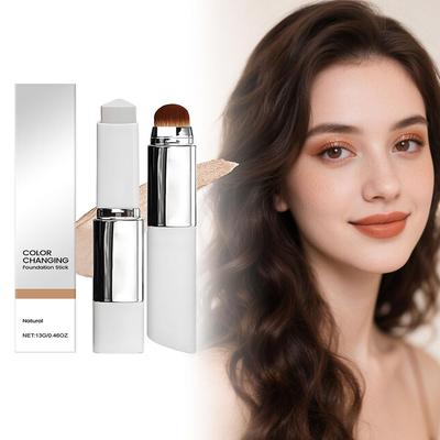 Rare Purchases Lightweight Moisturizing Brightening Foundation, Changing Foundation Stick Liquid, Color Changing For All Skin Types ivory White