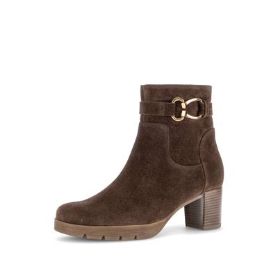 Stiefelette GABOR "Elegante Stiefelette", Damen, Gr. 42,5, braun, schoko, Schuhe Stiefelette