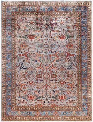 Overton "Serapi One-of-a-Kind Hand-Knotted Area Rug - Gray - 8' 10"" x 11' 9"""