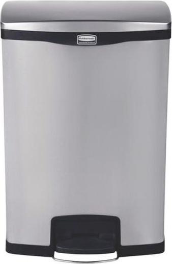 Rubbermaid 1901999, 90 l, Rechteckig, Metall, Kunststoff, Schwarz, Grau, Terrasse, Metall