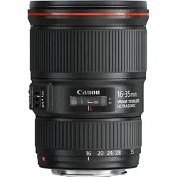 Canon EF 16-35mm / 4.0 L IS USM (EU) (Canon EF, APS-C / DX), Objektiv, Schwarz