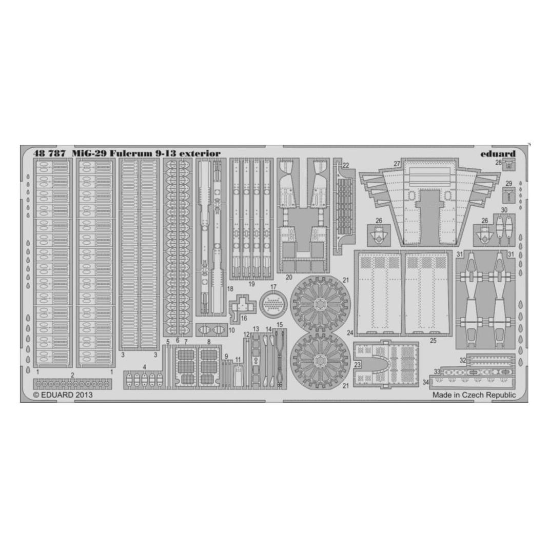 Eduard MiG-29 9-13 exterior for Great Wall Hobb (48787)