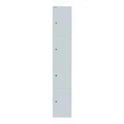 Schließfachschrank Office | 4 Fächer, Tiefe 305 mm - 645 lichtgrau