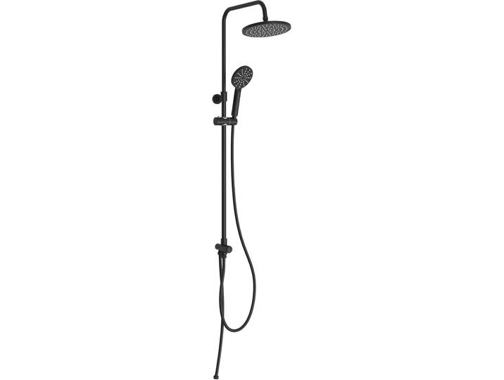 Duschbrause MARWELL RAINSTAR , schwarz, B:22cm H:72,5cm T:22cm, Duschköpfe, Duschbrause, mit höhenverstellbarer Brausestange