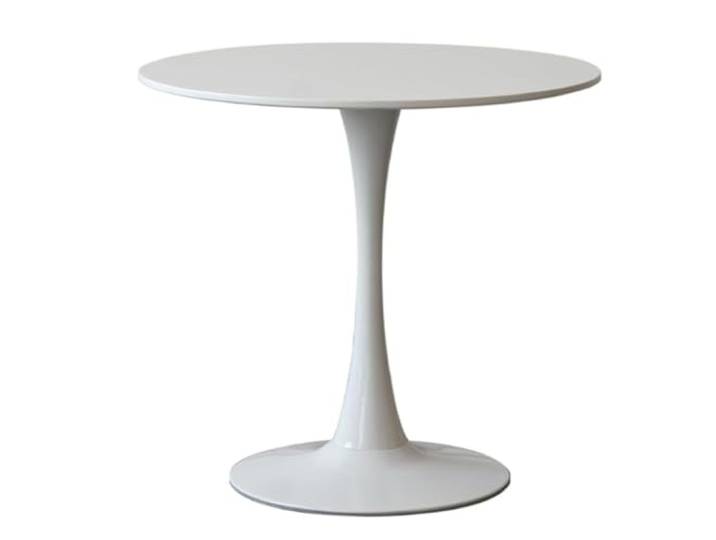AHAOLIGEI Bistrotisch, modern, rund, Esstisch, 50/60/70/80/90 cm, weiße MDF-Platte, kleine Küche, Esszimmer, Tulpen-Design, WC-Tisch, Wohnzimmertisch (Größe: 50 cm, Farbe: Weiß) (60 cm)