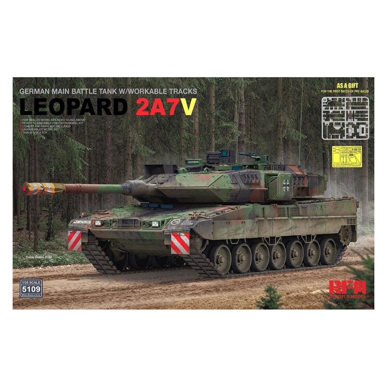 Rye Field Model German Main Battle Tank w/Workable Tracks Leopard 2A7V (5109)