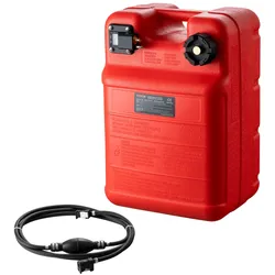 VEVOR Marine-Kraftstofftank, 24 L, tragbarer Bootstank mit Außenbordmotor, Kunststoff-Außenbord-Kraftstofftank für Marineboote mit Schlauch, leicht zu tragen für Yacht, Fischerboot, Deckboot, rot