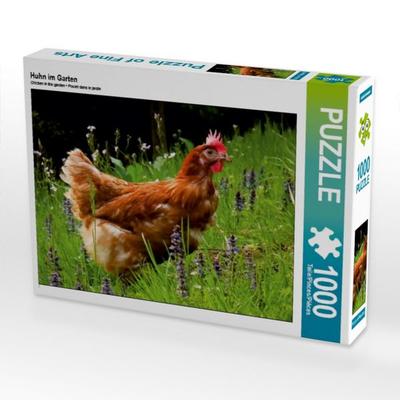 CALVENDO Puzzle Huhn im Garten 1000 Teile Puzzle quer | 1000 Teile Lege-Größe 64 × 48 cm Foto-Puzzle für glückliche Stunden