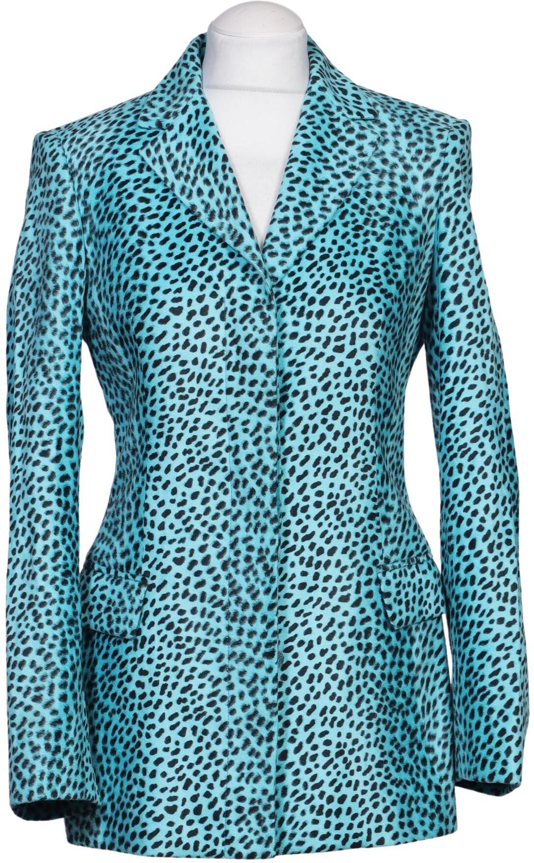 Versace Jeans Couture Damen Blazer, Türkis, Gr. EU 36 (IT 42), Synthetik / Viskose - Second Hand