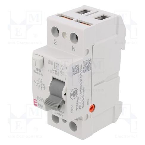 Eti Eti-Polam Wyłącznik różnicowoprądowy 2P 32A 0,03A EFI-P2 AC 32/0.03 002061217 (EFI-P2 AC 32/0.03)