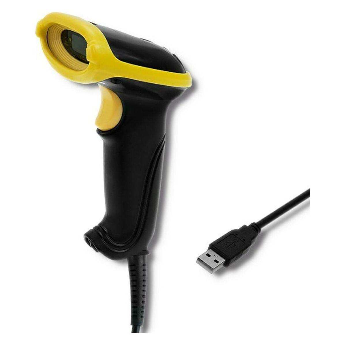 Qoltec 50860 Barcodeleser Tragbares Barcodelesegerät 1D Laser (1D-Barcodes) (50860)