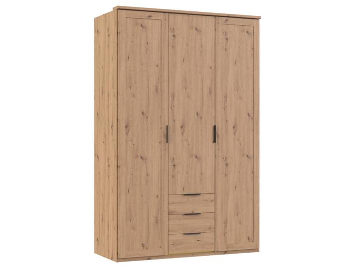 Mid.you Drehtürenschrank Wimex Nadja, Eiche Artisan, 2 Fächer, 3 Schublade(n) Schubladen, 135x210x58 cm, BQ - Bündnis für Qualität, Made in Germany, DIN EN ISO 9001, erweiterbar, Typenauswahl, Beimöbel erhältlich, Schlafzimmer, Kleiderschränke, Drehtürenschränke