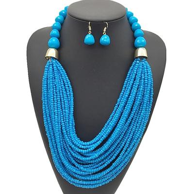 Halskette Ohrring Halskette Ohrringe Retro Vintage Böhmische Boho Kunststoff Für Cosplay Damen Modeschmuck Modeschmuck