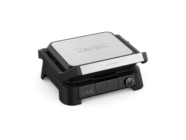 Tefal - SuperGrill 3-en-1 - Grill Barbecue et Four - 6 personnes - 2000w Appareil croque monsieur 3 en 1 - Cuisson barbecue et four - Thermostat réglable - 3 hauteurs - Idéal pour repas familiaux