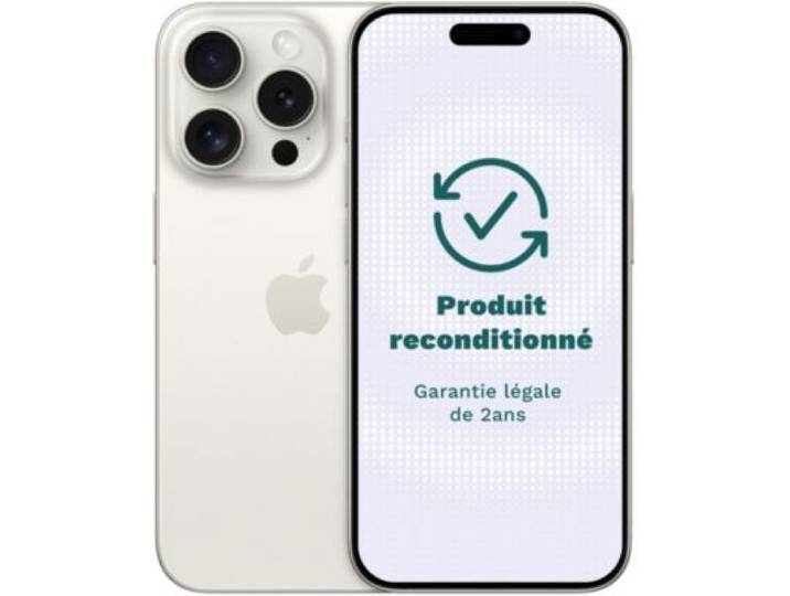 Apple - Smartphone Iphone 15 Protitane Blanc 256go