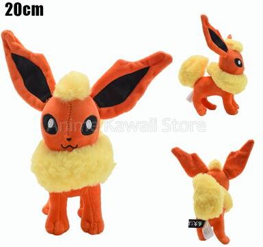 Lush Living Finds Pokemon Plush Toy, Mimikyu Eevee Umbreon Flareon Jolteon Vaporeon Glaceon Sylveon Espeon Evolution Stuffed Peluche Doll d Stand Flareon
