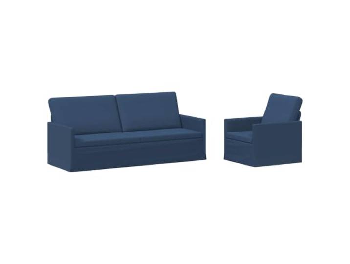 vidaXL Sofa-Set 2 pcs Blau Stoff