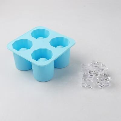 Universal Stock Silicone Ice Cube Mold For Whiskey, Cocktails & Frozen Shot Glasses blue