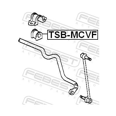 FEBEST Lagerung, Stabilisator TSB-MCVF Vorderachse für TOYOTA