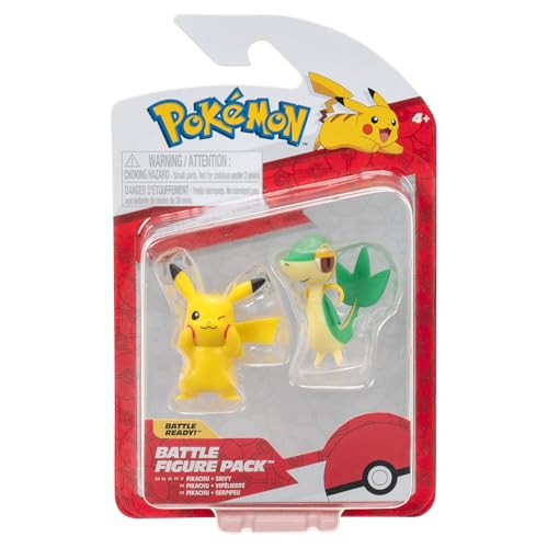 Pokémon Battle Figure First Partner 2-pack met Snivy en Pikachu