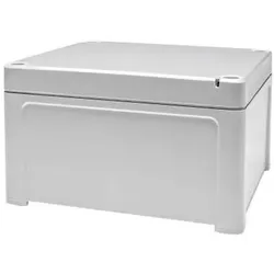 RS PRO Polycarbonat Universal-Gehäuse, Grau, Aussenmass 130 x 130 x 75mm, IP65 (Gehäuse), Elektronikzubehör + Gehäuse, Grau