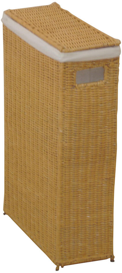 Brambly Cottage Wicker Laundry Basket with Handles Beige 59cm H X 16cm W X 39cm D
