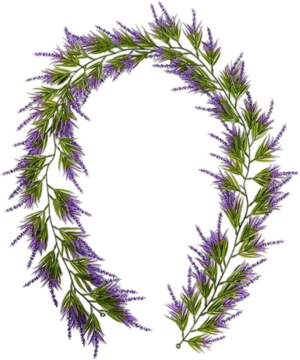 Bloemenslinger Kunst Lavendel - Paarse Bloemenguirlande voor Feestelijke Decoratie - 180 cm