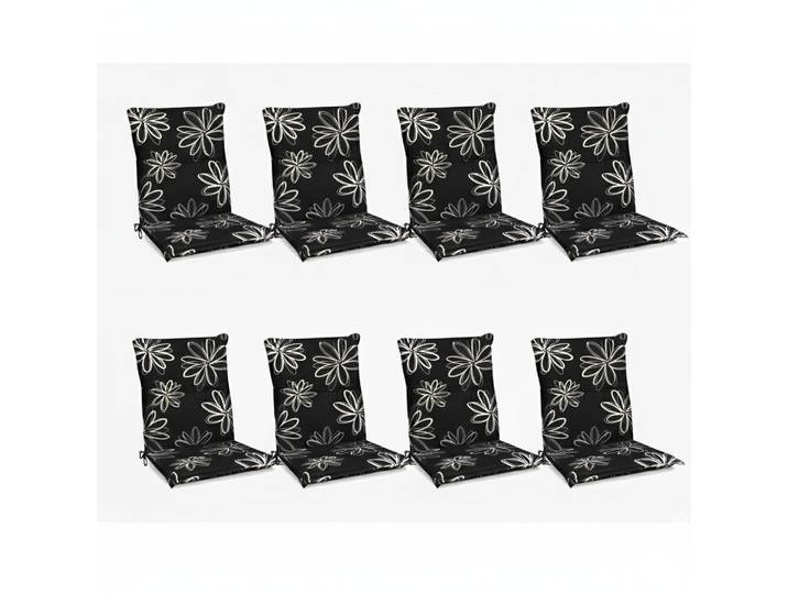 Beautissu Niederlehnerauflage Flores 100x50x6cm Ornamente (8tlg), Mehrfarbig, 50x6x100 cm, Gartenmöbel, Gartenpolster & Auflagen, Liegenauflagen