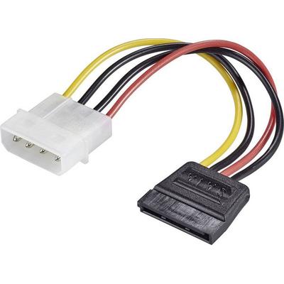 Renkforce Strom Adapter [1x IDE-Strom-Stecker 4pol. - 1x SATA-Strom-Buchse 15pol.] 0.12 m Schwarz, Rot, Gelb