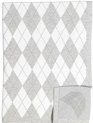 Baby Mode Argyle Knit Baby Blanket