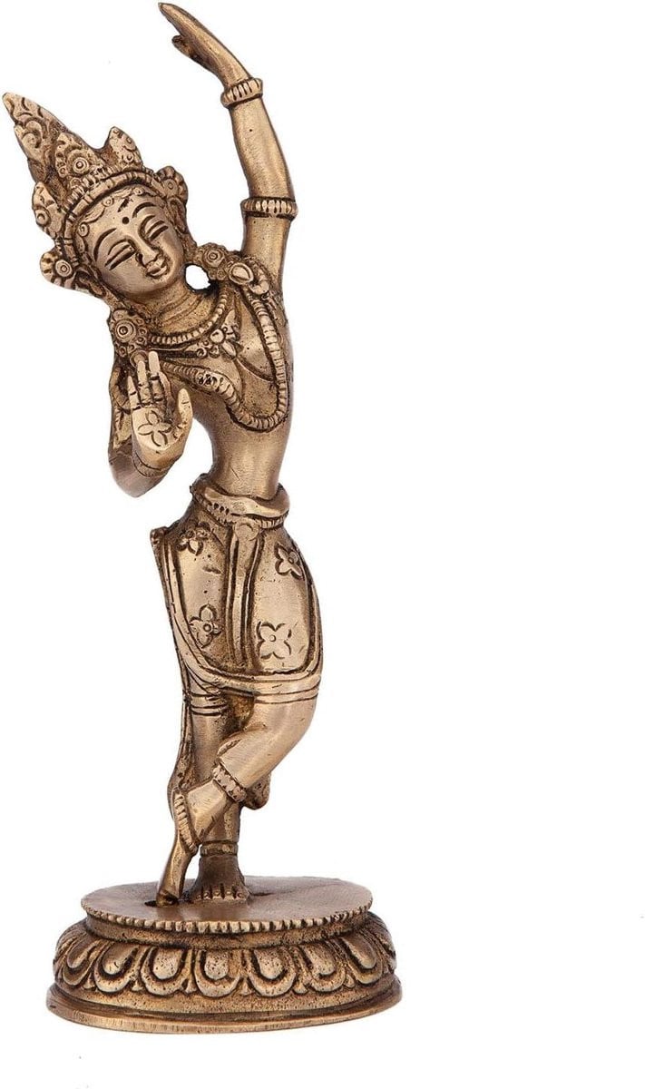 Handgemaakt Messing Decoratief Standbeeld in Goud, Hoogte: 20 cm