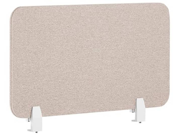 Schreibtisch Trennwand Akustik Polster beige 80 x 40 cm Schallschutz Wally