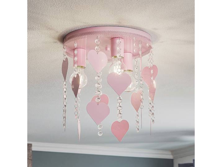 Deckenlampe Corazon Eko-Light, dimmbar, violett / pink / rose, für Kinderzimmer, Metall, Junges Wohnen, Deckenlampe