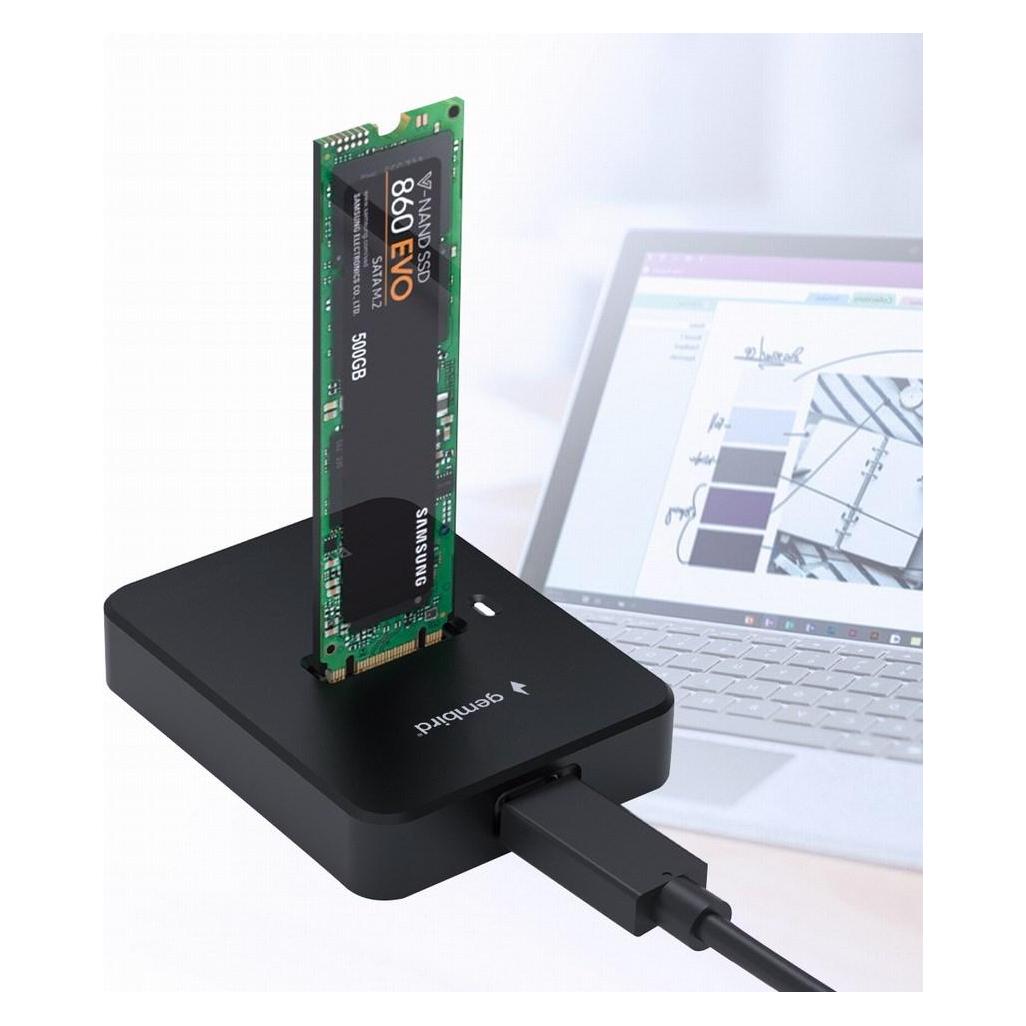Gembird Desktop USB Type-C M.2 SATA & NVME SSD drive docking station (DD-U3M2)
