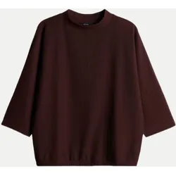 Jerseyshirt mit Gummibund Siconi Braun 40