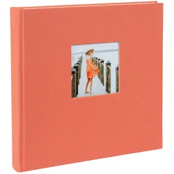 Bella Vista 25x25cm lachs, 60 weiße Seiten, Buchalbum