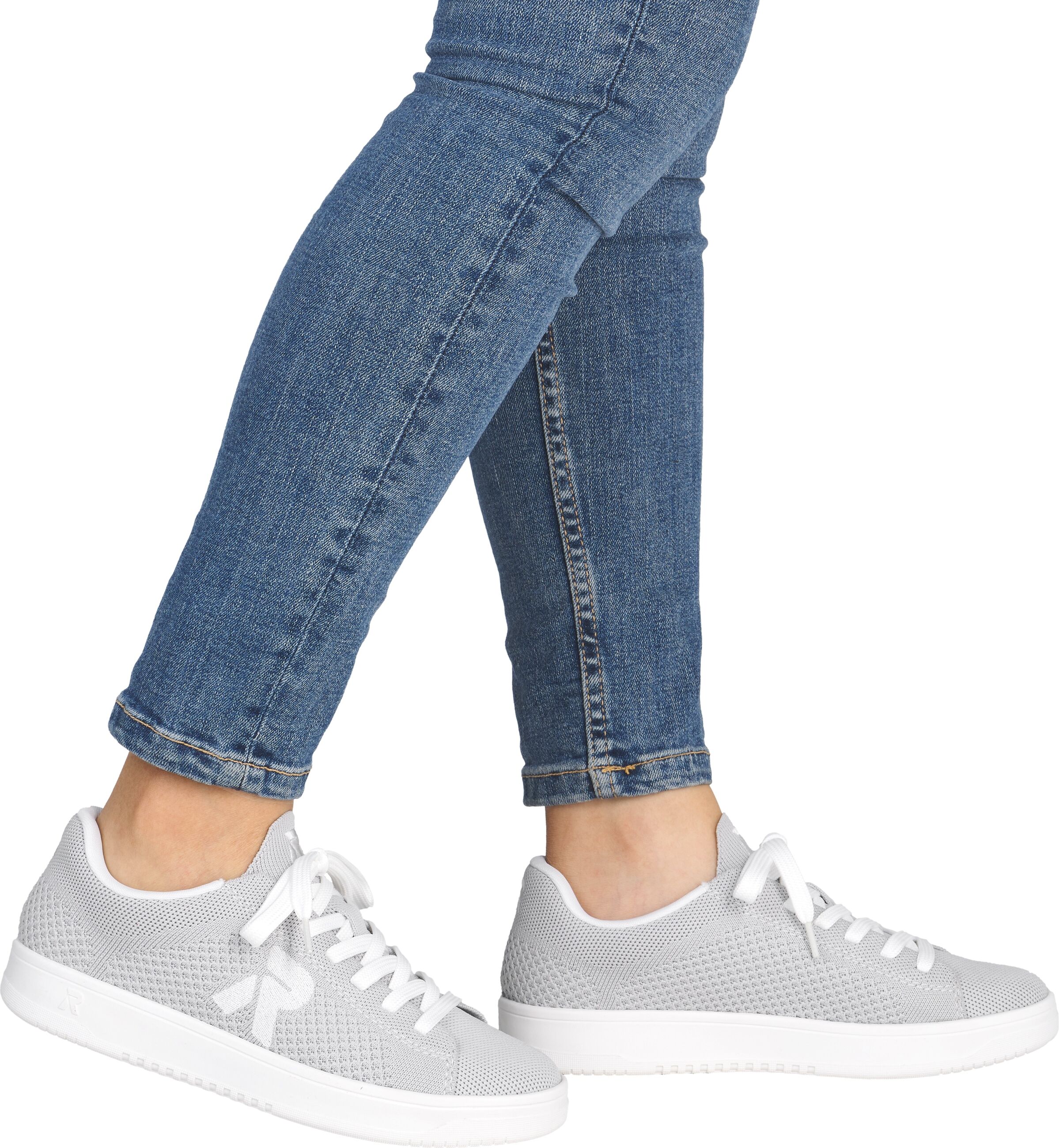 Plateausneaker RIEKER SPORT, Damen, Gr. 42, grau, Textil, unifarben, Schuhe Plateausneaker, Slip-on Sneaker, Halbschuh, Freizeitsneaker mit aufgesetzter Schnürung grau 42
