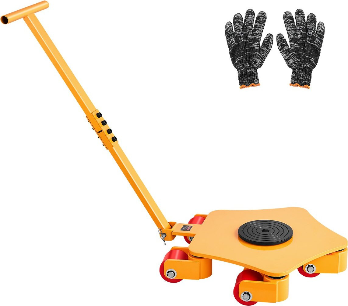 Sweiko Meubelrollers met handvat, transportrollers met 4T draagvermogen en 360 graden draaibare wielen