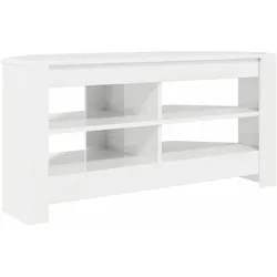 Helloshop26 - Modernes, schlichtes Eck-TV-Möbel 102 x 40,5 x 45 cm im zeitgenössischen Stil aus Holzwerkstoff Hochglanzweiß
