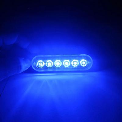 Uplift Treasures 6 LED Truck Grille Side Marker Emergency Strobe Light blue