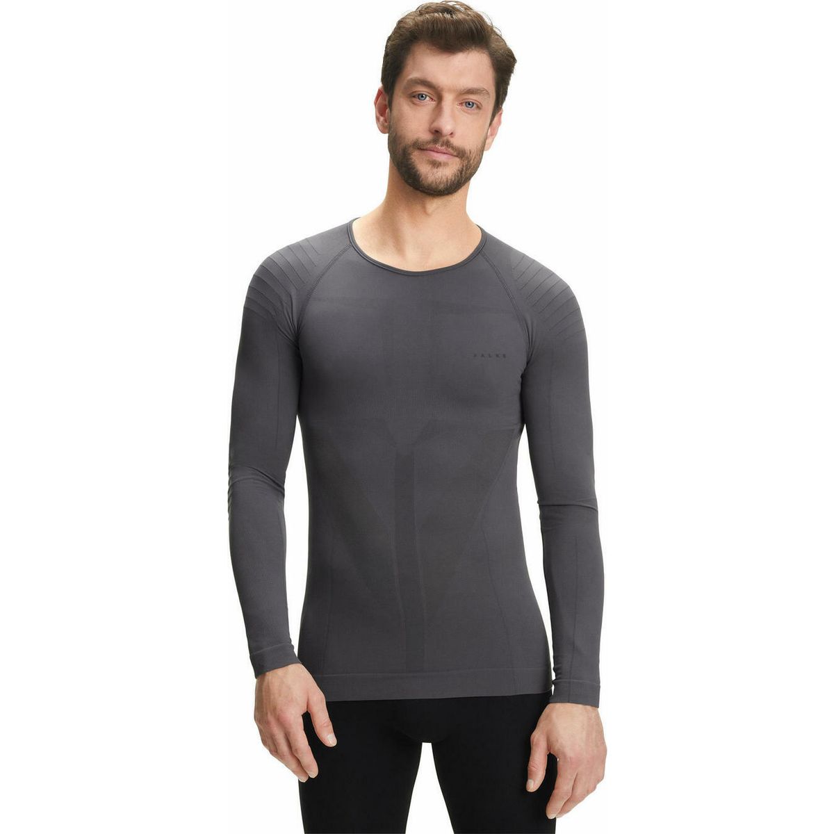 Falke Herren Langarmshirt Warm concrete (3717) (3717) L 39611-3717-L
