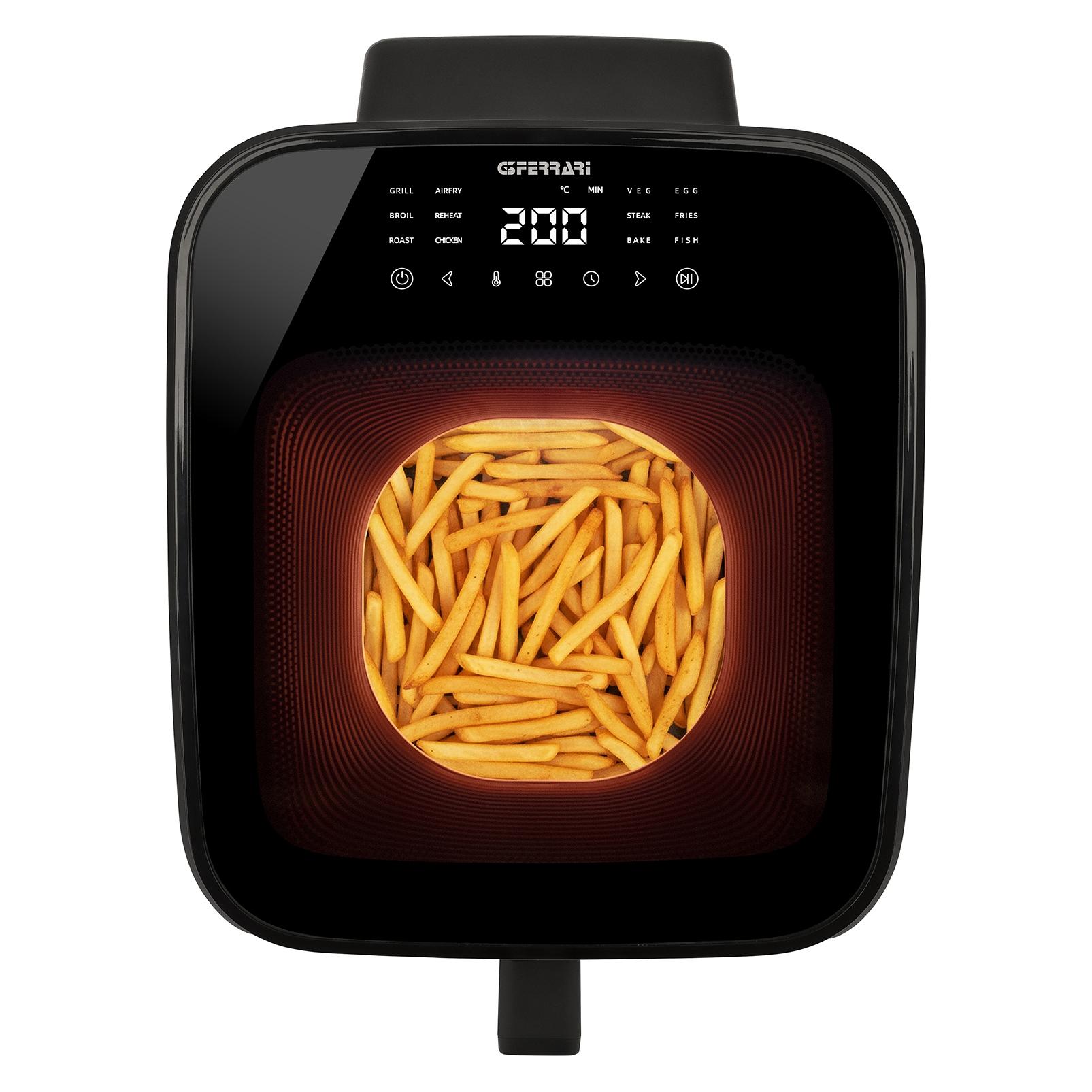 G3 Ferrari G10226 Wowfry Heissluftfritteuse - 7 Liter - Schwarz - Digitalanzeige - 12 voreingestellte Programme (7 l) (G1022600)