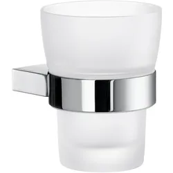 Smedbo AIR - Zahnputzbecherhalter in Chrom und Mattglas AK343